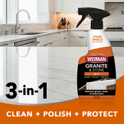 Weiman Granite & Stone 3-in-1 Cleaner, Polish & Protect for Granite and Stone Countertops, 16 fl oz