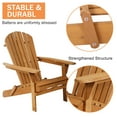 thumbnail image 3 of NiamVelo Outdoor Adirondack Chair, Folding Wood Durable Patio Lawn Chair Weather Resistant for Patio Deck Garden, Natural, 3 of 7