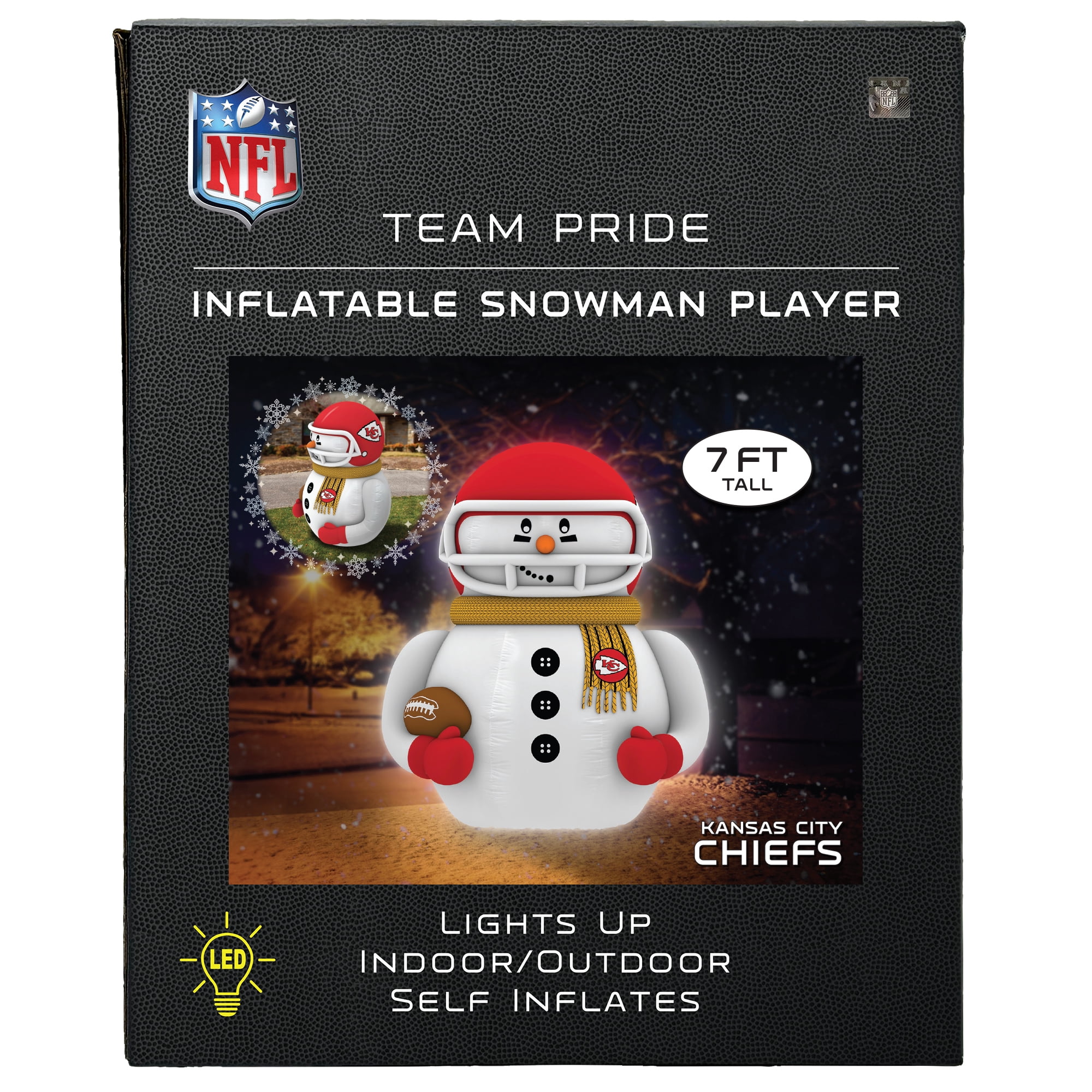 Kansas City Chiefs 7' Inflatable Snowman Player