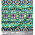 thumbnail image 1 of Soimoi Polyester Crepe Fabric Geometric & Paisley Decorative Decor Fabric Printed Yard 42 Inch Wide, 1 of 2