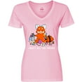 thumbnail image 3 of Inktastic Red Panda Craft All The Things Women's V-Neck T-Shirt, 3 of 5