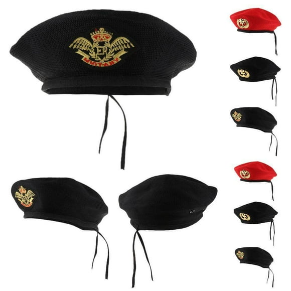 Sailor Hat Knitted Mesh Beret Hat captain hat hat Navy Mariner Cap Costume 56cm Red Octagram
