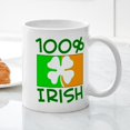 thumbnail image 5 of CafePress - 100% Irish Mug - 11 oz Ceramic Mug - Novelty Coffee Tea Cup, 5 of 6