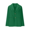 thumbnail image 5 of Loopsun Womens Jackets, Blazers for Women, Women Business Casual Solid Long Sleeve Lapel Open Front Suit Jacket Blazer with Pocket Green S, 5 of 5