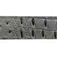 thumbnail image 2 of Men Gray Black Faux Crocodile Alligator Skin Leather Belt, 2 of 3