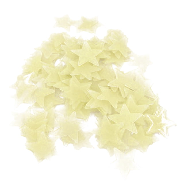 50 pegatinas de pared de plástico fluorescentes noctilucentes con estrellas luminosas que brillan en la oscuridad, para decorar el techo y el dormitorio infantil.