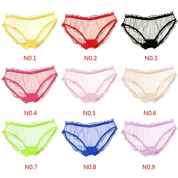 Brief Underwear Daily Comfortable Panties See-through Sexy Solid