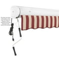 thumbnail image 4 of Awntech Full Cassette Left Motorized Patio Retractable Awning, Burgundy/Tan Stripe, 4 of 7