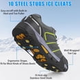 thumbnail image 3 of GoXteam Ice Snow Cleats for Shoes Boots, Walk Traction Cleats Rubber Crampons Anti 10-Stud Winter Ice Cleat -on Stretch Footwear for Women Men Kids, 3 of 7