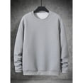 thumbnail image 5 of HOOMEUMY Men's Solid Long Sleeved Round Neck Casual Sports T shirt Fashionable Comfortableable Daily Use for Outdoor Activities and Leisure Wear, 5 of 9