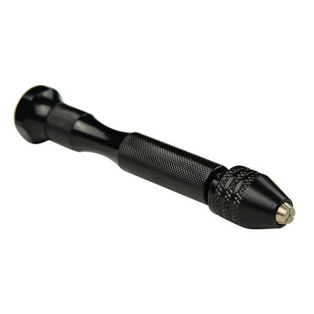 

OUNONA Black Precision Pin Vise Hand Drill with Drill Bits for Models and Hobby