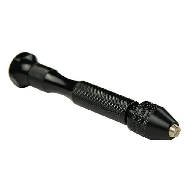 Black Precision Pin Vise Hand Drill with Drill Bits for Models and Hobby