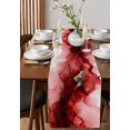 thumbnail image 4 of Ldtrchee Red Marble Table Runner 60 Inches, Modern Ombre Abstract Ink Painting Art Bed Runner Dresser Scarves Tabletop for Indoor Outdoor Parties/Ceremony/Banquet, 13" x 60", 4 of 8