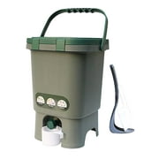 15L Compost Bin Durable Sealed Large Capacity Portable Trash Can with Lid Composting Container for Indoor Restaurant Orchard Garden Backyard