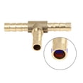thumbnail image 6 of Hose Barb Brass 3 Way Tee Connector Adaptor 6mm for Fuel Air Water Gas Oil Pipe, 6 of 7