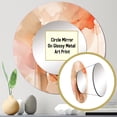 thumbnail image 3 of Designart "Apricot Clouds Infusion Abstract IV" Abstract Round Mirror Set of 3 - Modern Pink Round Office Wall Mounted Mirror Set, 3 of 5