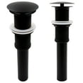 thumbnail image 2 of NOSV-CWMB White Carrara Marble Natural Stone Vessel Sink with Matte Black Umbrella Drain, 2 of 4