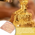 thumbnail image 4 of Uxcell 25 Pcs Hojas de Hoja de Oro Variadas 5.5" x 5.5" Hojas de Oro Imitación para Manualidades, Marcos de Fotos, Uñas y Decoración de Artes DIY, Raya Marrón, Nubes de Suerte Espiral de Cobre, 4 of 6