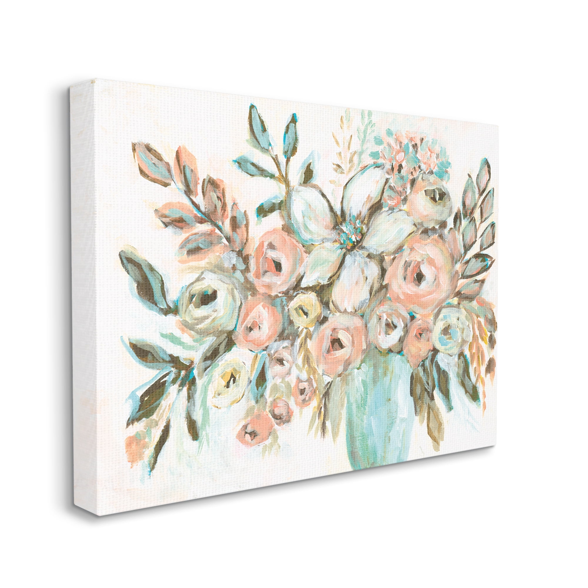 Stupell Industries Modern Peonies Arrangement Botanical & Floral Painting Gallery Wrapped Canvas Print Wall Art, 40 x 30