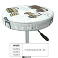 thumbnail image 4 of Haiem Tractor and Dumper Cushion Round Bar Chair Seat Cover Bar Chair Cushion Covers Elastic Washable Bar Chair Cover,Protects from Scratches and Stains-13 inch, 4 of 7