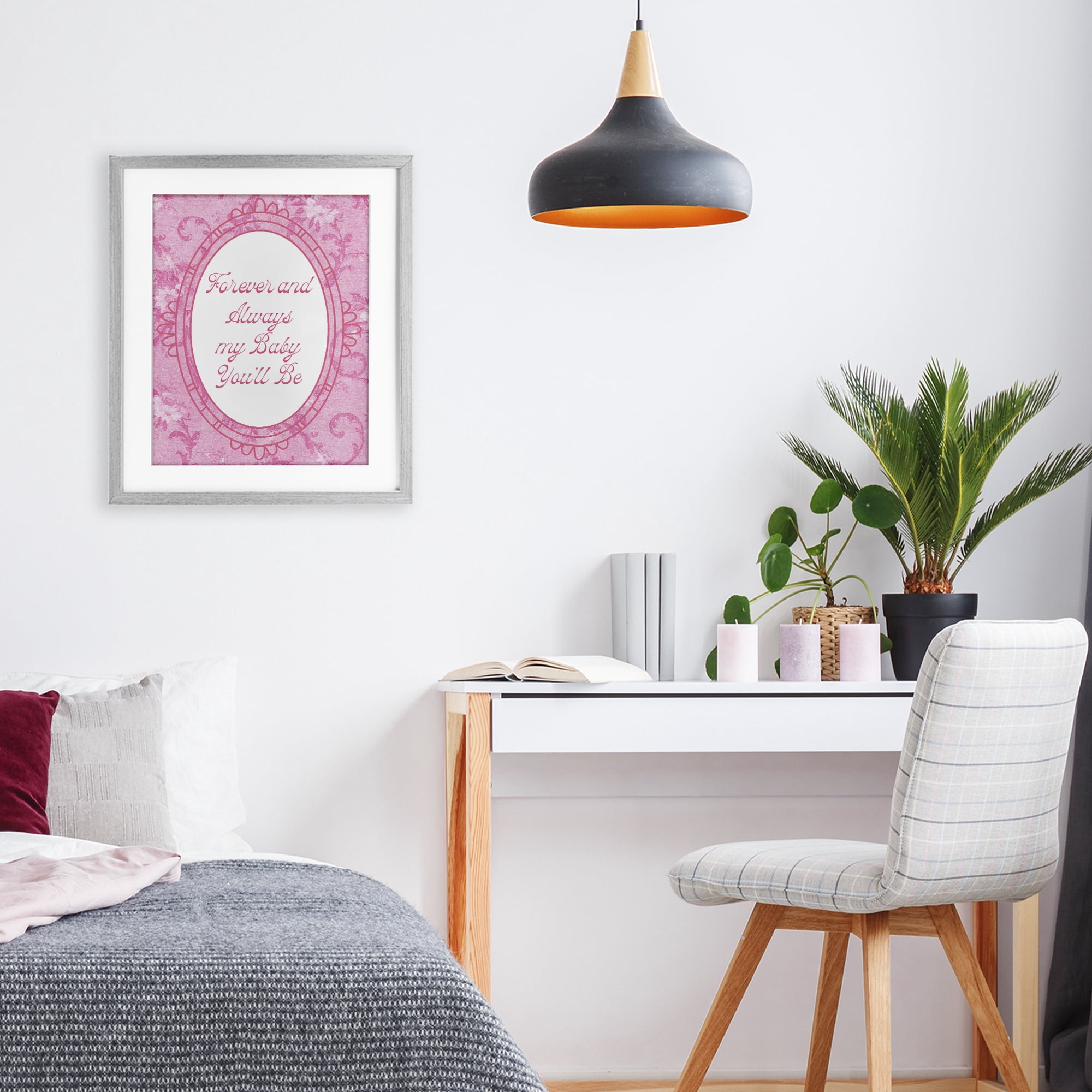 Stupell Industries Forever & Always My Baby Gray Framed Print Under Glass, design by Lil' Rue