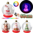 thumbnail image 2 of Bola navideña inflable de 60 cm con luz, decoraciones navideñas para exteriores, bolas navideñas gigantes con control remoto, decoración de ambiente festivo, 2 of 5