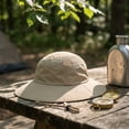 thumbnail image 4 of UPF 50 Wide Brim Bucket Hat with Neck Flap Breathable Sun Protection Fishing Hat for Men Women Summer Outdoor Hiking Gardening, 4 of 6