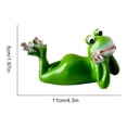 thumbnail image 2 of Yucurem Funny Frog Figurines, Resin Hanging Sculpture Outdoor Statue Plant Pot Decorations for Home Garden Fence Balcony Patio Lawn Yard Ornaments (Lying), 2 of 7