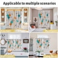 thumbnail image 6 of Teal Orange Boho Kitchen Curtains Small Short 39 Inch Length, Middle Century Geometric Abstract Grommet Top Bedroom Living Room Curtains, Light Filtering Cafe Curtain Drapes 2 Panels Set 55''x39'', 6 of 9