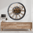 thumbnail image 5 of THE GEARS CLOCK Wall Clock with Real Moving Gears AM-LI_ 36 in Round Carbon-Grey, 5 of 8
