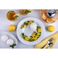 thumbnail image 6 of STP GOODS Lemons Glass Dessert Plate Set of 6 Pcs 7.5" (19 cm) Glass Appetizer Plate Set Service for 6 Salad Plates, Clear Yellow Green, 6 of 7