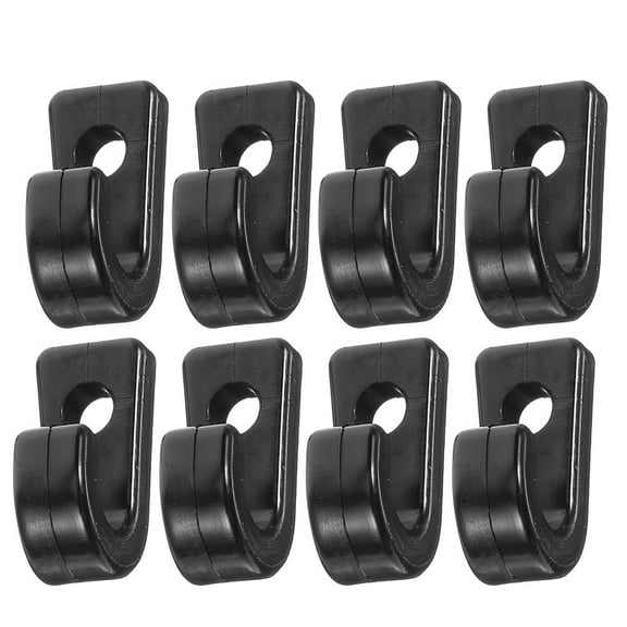 WRITWAA 8Pcs Professional Black Kayak Hook Multi Use Lightweight Boat Replacement Part