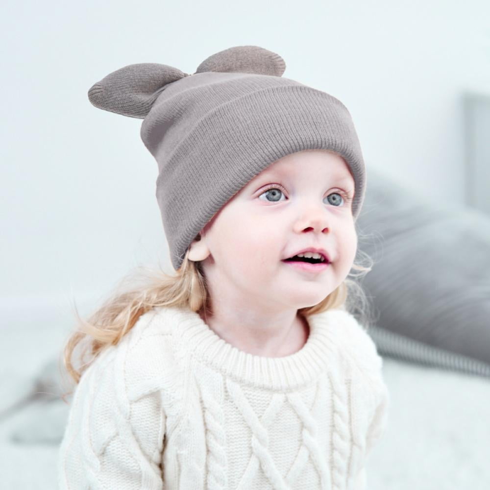 Newborn Toddler Girl & Boy Baby Infant Warm Knit Hospital Hat Beanie Cap Alert 