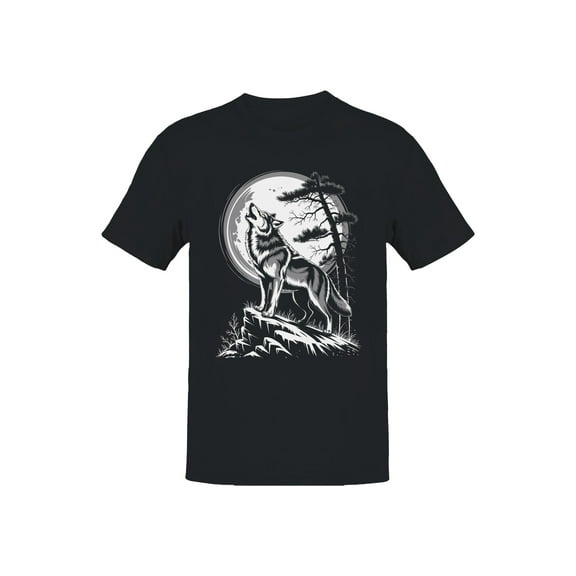 Majestic Wolf Amidst Moonlight Men's T-shirt