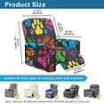 thumbnail image 7 of Xoenoiee Colorful Dog Paw Pattern Recliner Chair Covers Lazy Boy Recliner Covers with Pockets Stretch Couch Cover Slipcovers 4-Piece Furniture Protector for Dogs Cats, 7 of 7