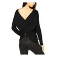 thumbnail image 2 of BAR III Womens Black Long Sleeve Scoop Neck Top Size: S, 2 of 2