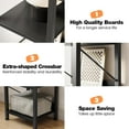 thumbnail image 5 of Narrow Bookshelf Tall Skinny Bookcase 6 Tier Storage Rack Rustic Corner Shelf Metal Frame Small Freestanding Bookshelves Industrial Display Stand for Bedroom, Living Room, Home Office, 5 of 9