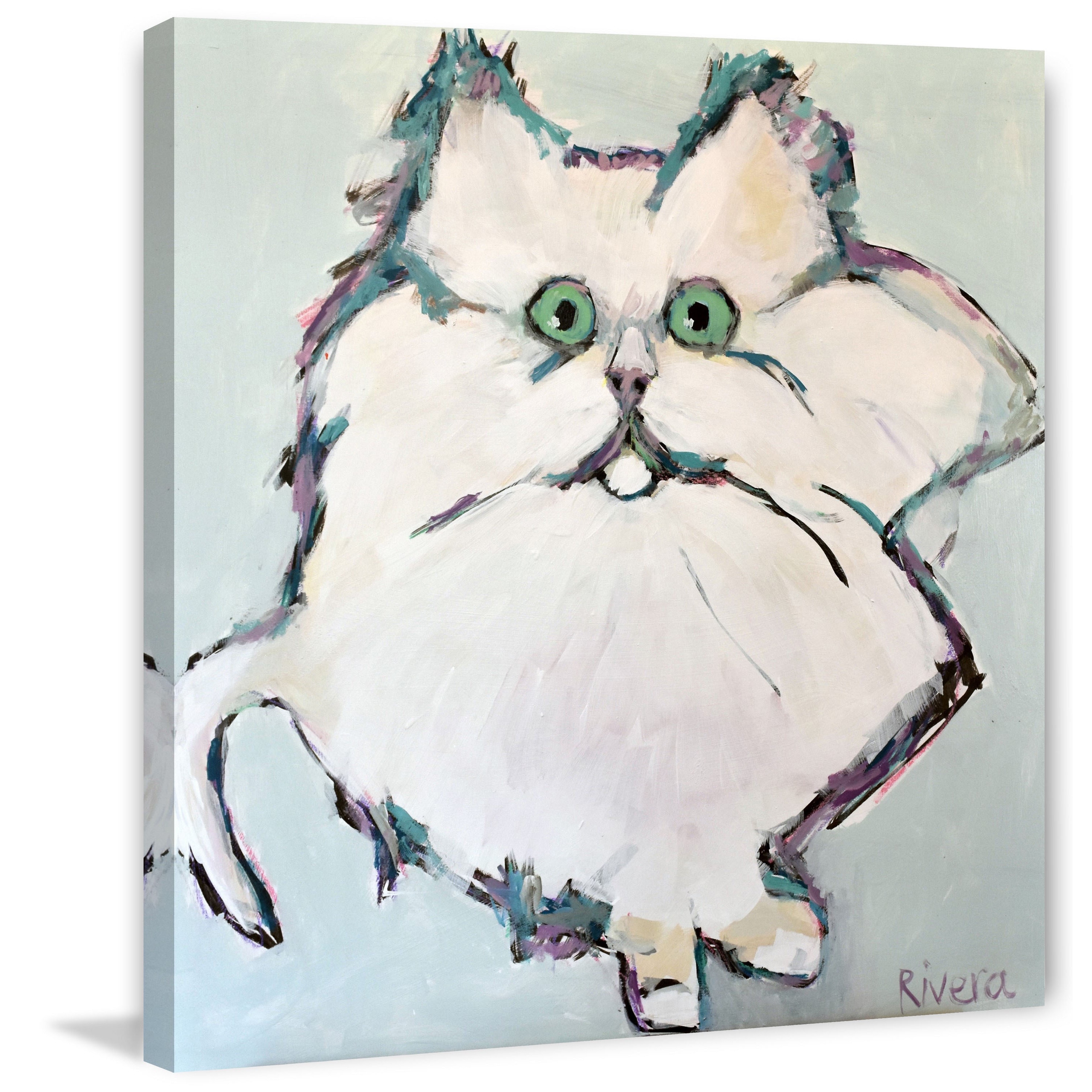 Marmont Hill "Kitty Kat" by Michelle Rivera Painting Print on Wrapped Canvas