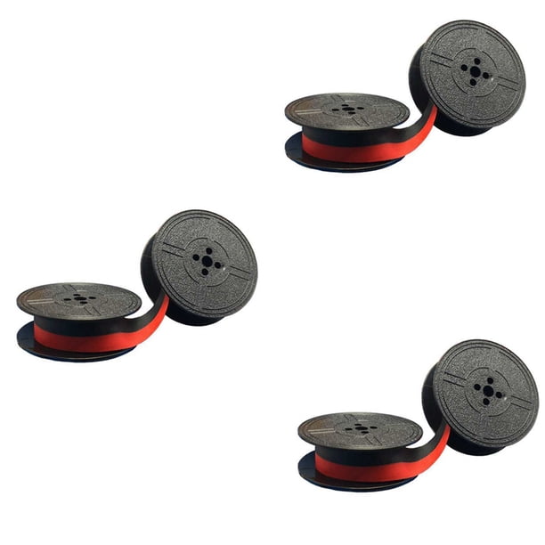 Paquete de 3 Cintas para Máquina de Escribir,Carrete Doble,Cinta para Máquina de Escribir,Paquete de Repuesto Carrete Doble Rojo Y Negro para la Mayoría de Las Máquinas de Escribir