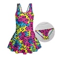 thumbnail image 4 of Uorisanigo Girls Swimsuits One Piece Sleeveless Purple Mermaid Scale Back Strap Beach Swim Dress Sleeveless Bathing Suits Beach Vacation, Size 3-4, 4 of 6