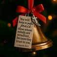 thumbnail image 7 of Shoreew Bible Verses Scripture Christmas Bell Ornament Metal Golden Bell Christmas Tree Decoration Inspirational Bible Verse Bell Religious Ornament for Christian Home Decor, 7 of 7