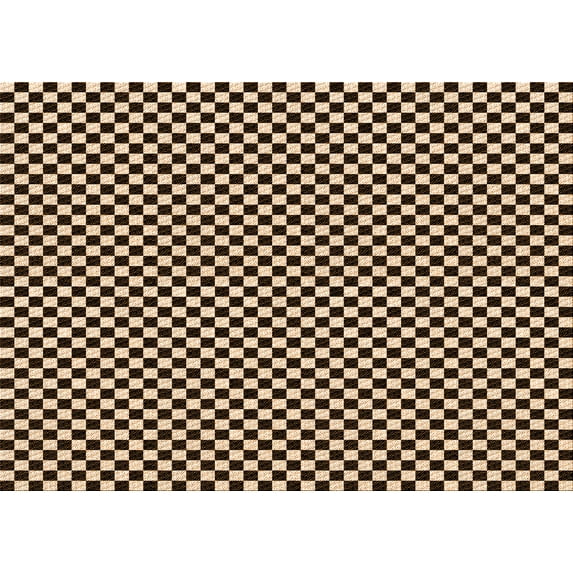 Ahgly Company Machine Washable Indoor Rectangle Transitional Black Brown Area Rugs, 6' x 9'