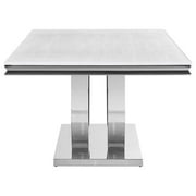 Kerwin Rectangular 71-inch Stone Top Dining Table White