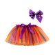 thumbnail image 1 of Falda Tutú Para Niñas, Traje De Baile De Fiesta Para Niñas, Empalme, Hilo De Red Arcoíris, Lentejuelas, Falda De Tul, Traje Con Horquilla De Lazo Odeerbi LM103-3619, 1 of 6