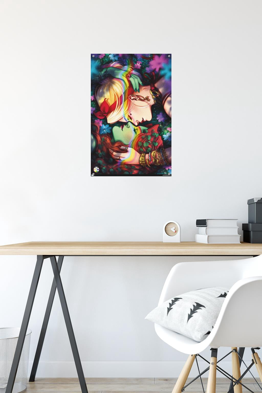 DC Comics - Harley Quinn and Poison Ivy Pride Wall Poster with Push Pins, 14.725" x 22.375"