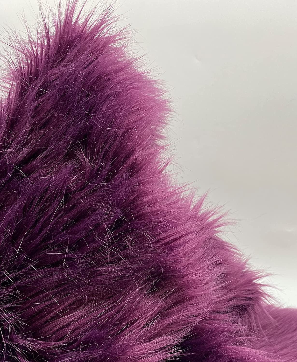 Faux Fur by the Yard - Long Pile Mohair Fur - Plum - Walmart.com