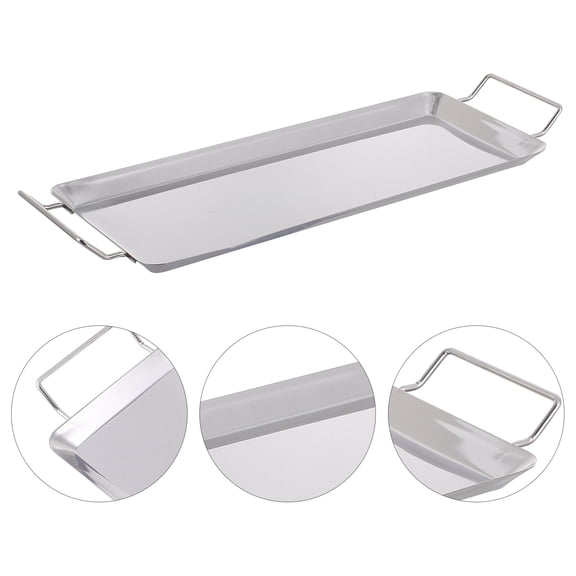Homoyoyo Stainless Steel Bbq Grill Plate Non- Clean Silver for Bbq 1Pc