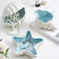 thumbnail image 4 of Conch Shaped Ceramic Jewelry Tray For Women Ocean Style Jewelry Dish Decorative Storage Rack For Home, 4 of 9