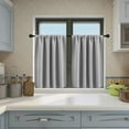 thumbnail image 5 of TaTaai 2Pcs Black Out Short Curtain Panels for Kitchen - Energy Smart Decoration Thermal Insulating Blackout Drapes/Draperies for Bathroom Small Window 76*92cm, 5 of 6