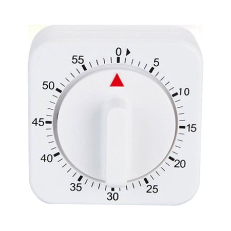 

Kitchen Mechanical Clock Kittchen Square Mechanical 60 Minutes Timer Alarm Clock Kitchen Gadgets for Home Restaurant (White)